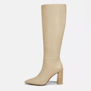 Vince Pilar Leather Knee High Boot in Macadamia Beige NWT $595 9.5